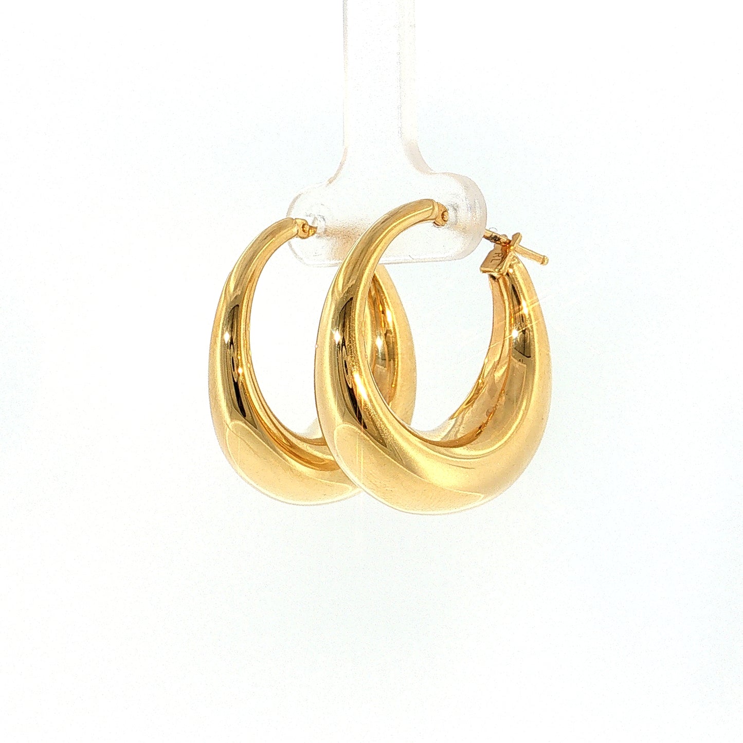 Tapered Hoop Earrings 14k Yellow Gold