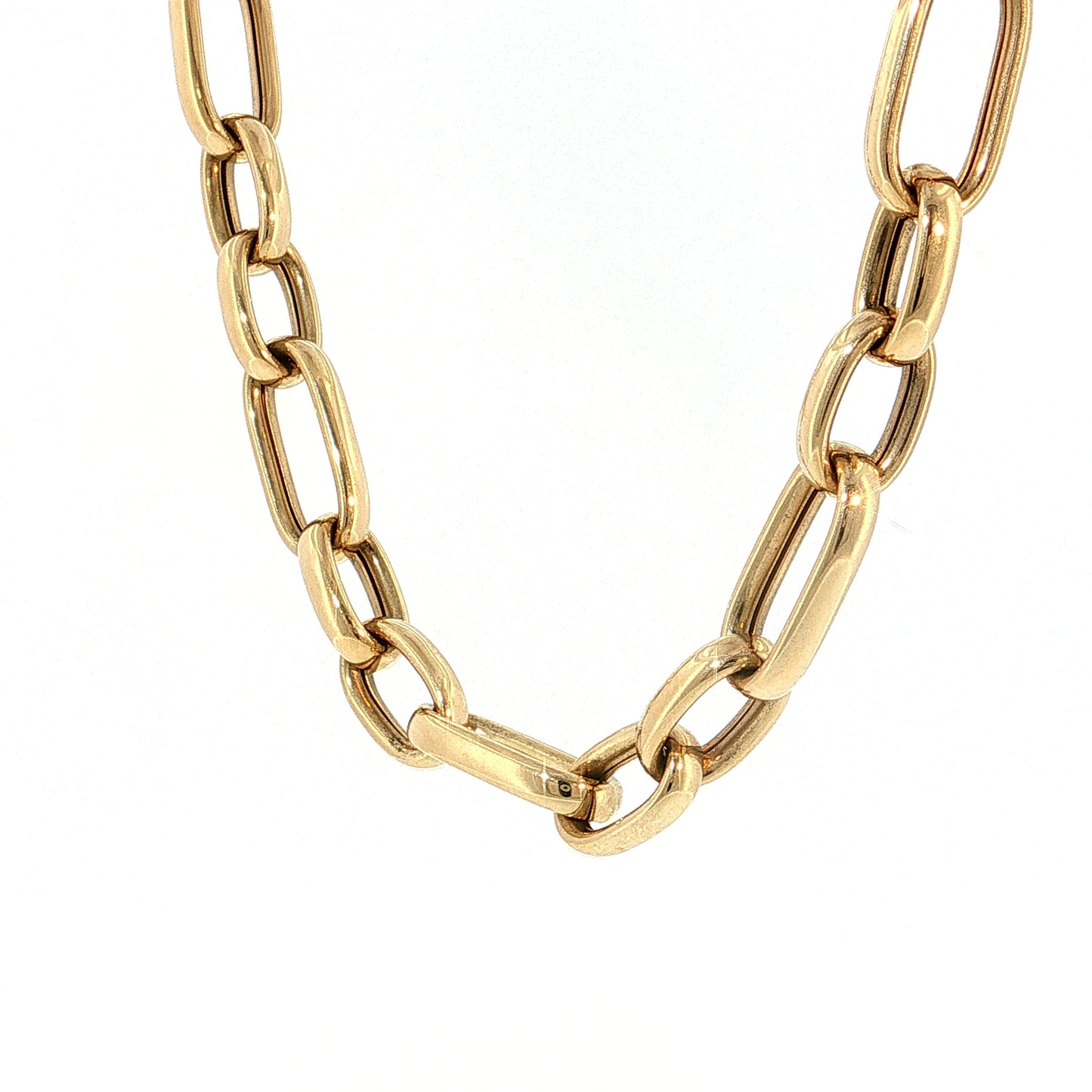 Ralph Lauren Paperclip Chain Necklace 14k Yellow Gold