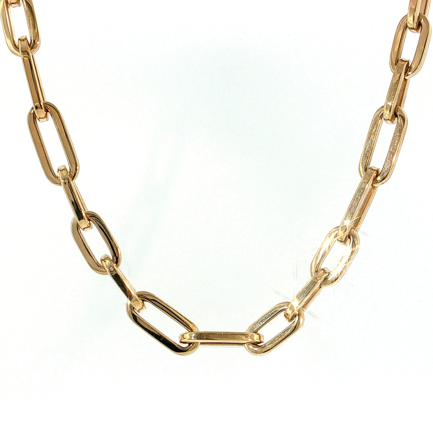 18" Paperclip Chain Necklace 14k Yellow Gold