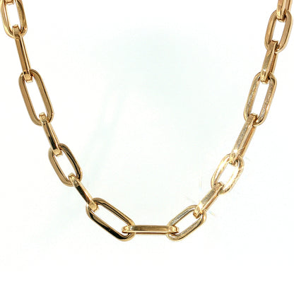 18" Paperclip Chain Necklace 14k Yellow Gold