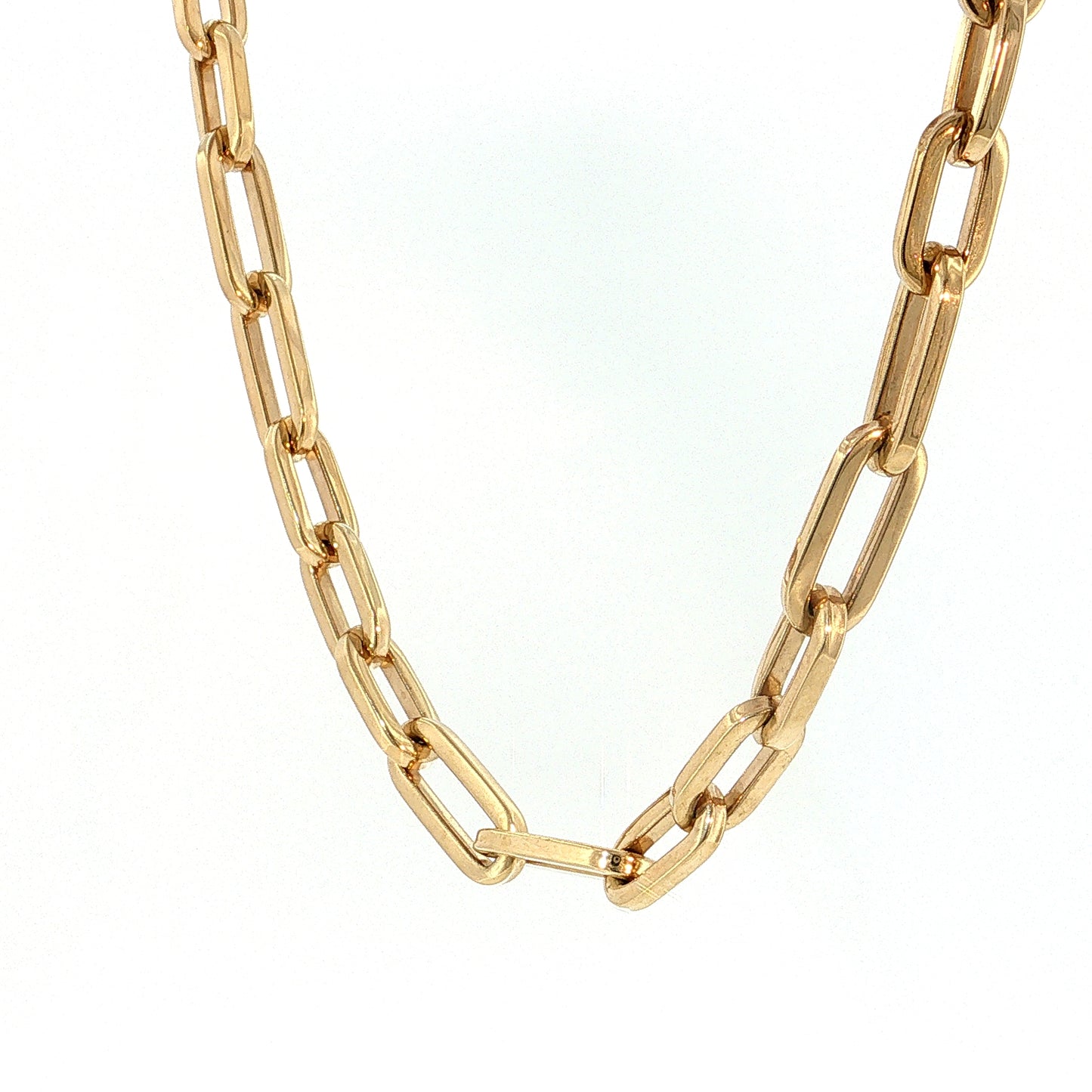 18" Paperclip Chain Necklace 14k Yellow Gold