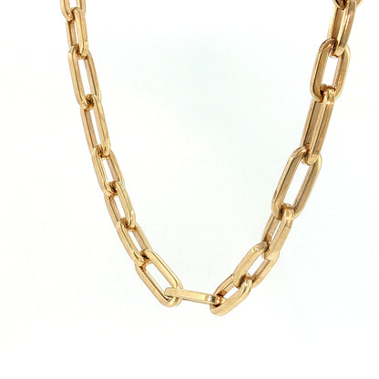 18" Paperclip Chain Necklace 14k Yellow Gold