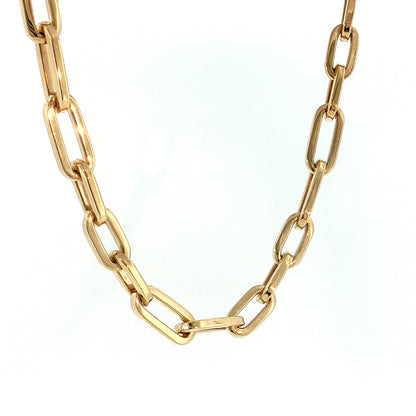 18" Paperclip Chain Necklace 14k Yellow Gold