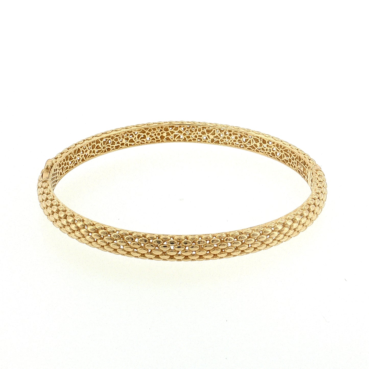 Ralph Lauren Textured Bangle in 14k Yellow Gold