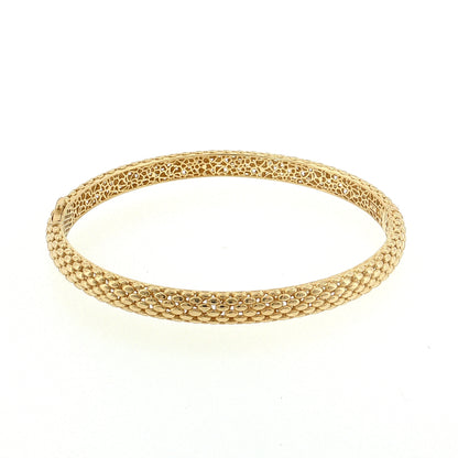 Ralph Lauren Textured Bangle in 14k Yellow Gold