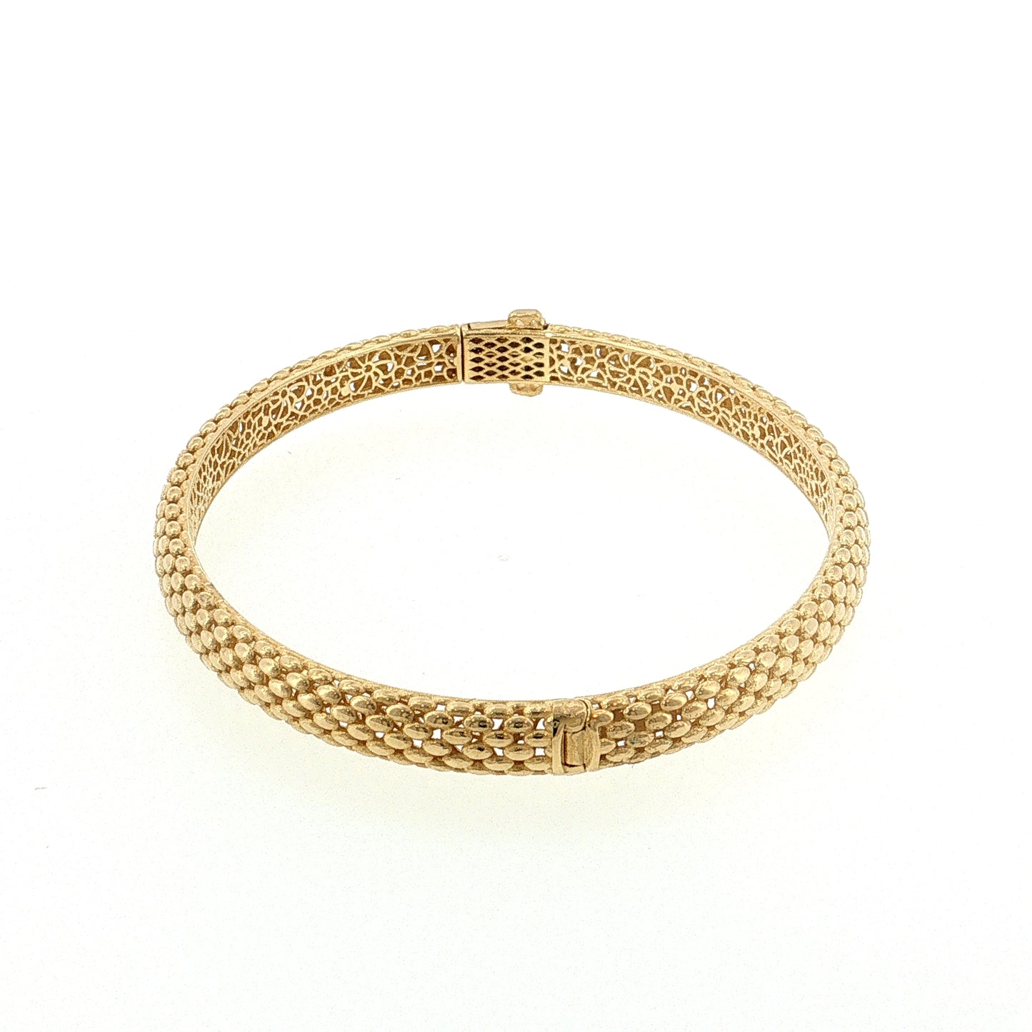 Ralph Lauren Textured Bangle in 14k Yellow Gold