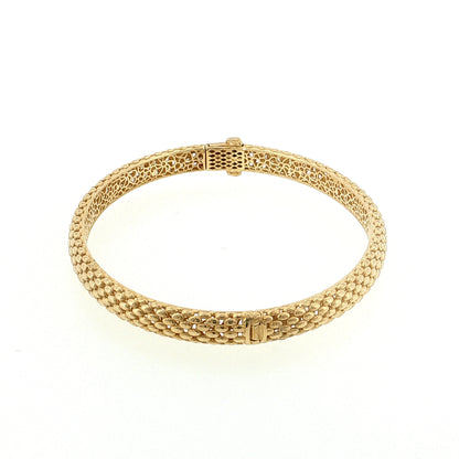 Ralph Lauren Textured Bangle in 14k Yellow Gold