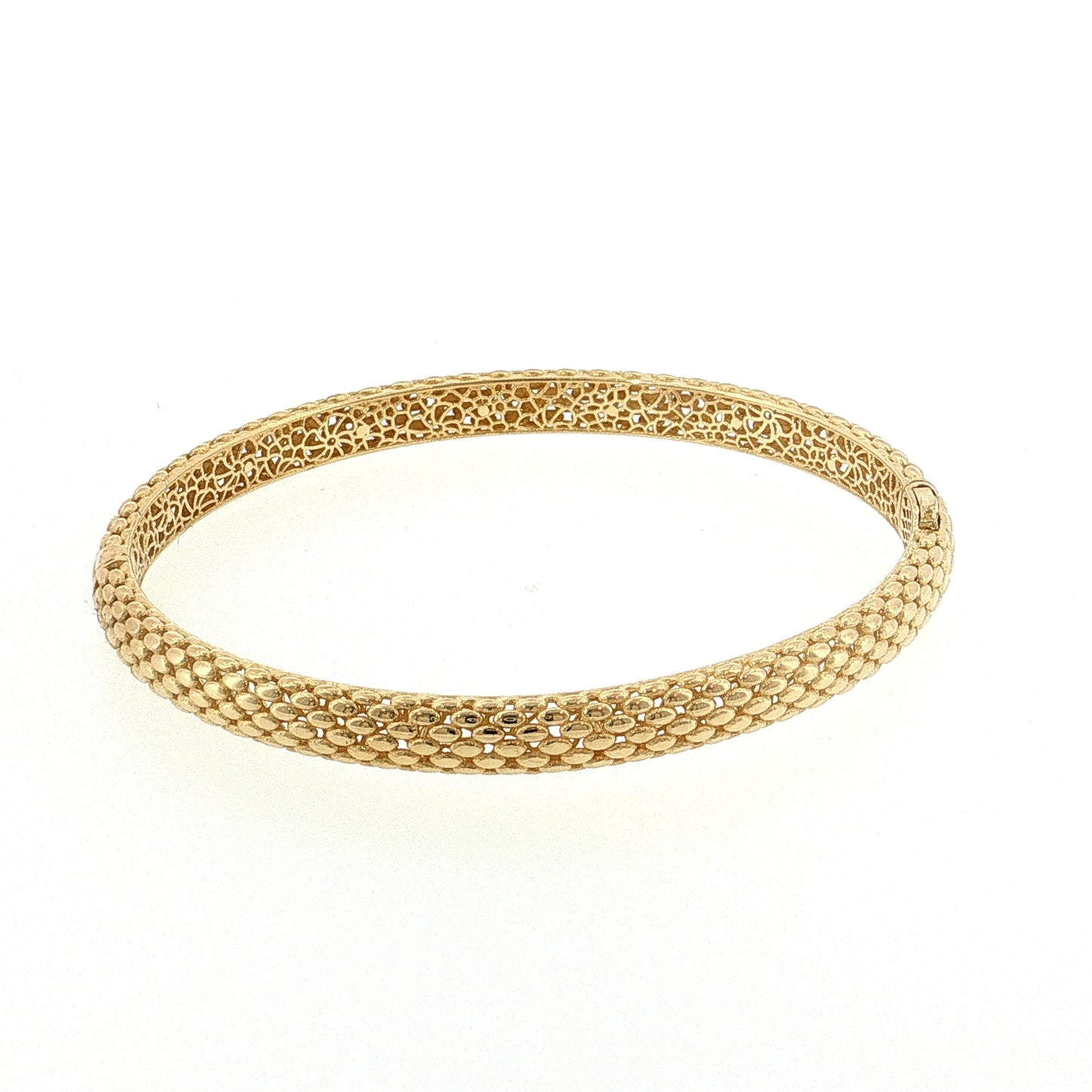 Ralph Lauren Textured Bangle in 14k Yellow Gold