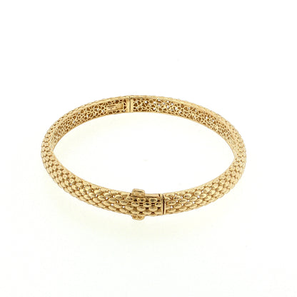 Ralph Lauren Textured Bangle in 14k Yellow Gold