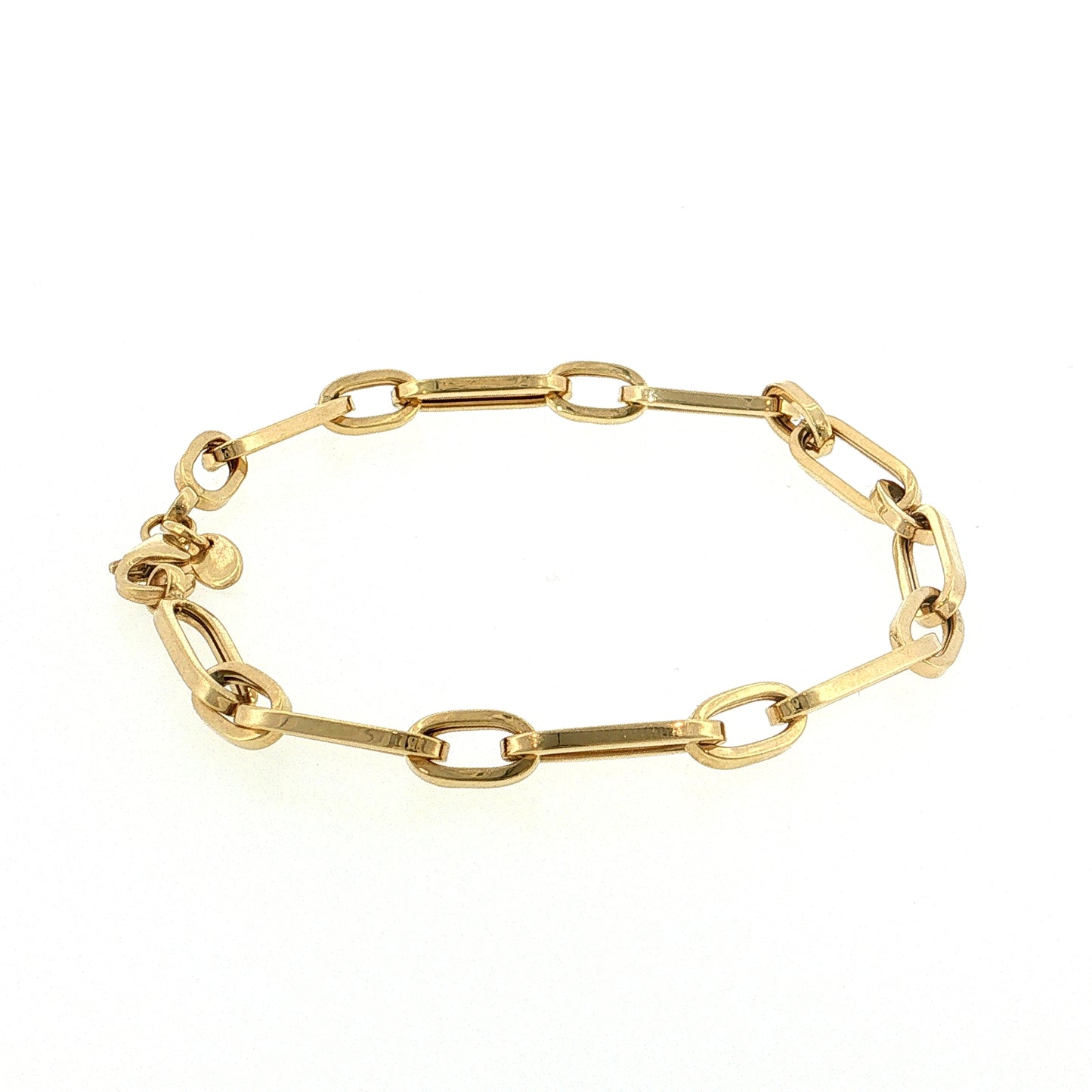 Paperclip Chain Bracelet 14k Yellow Gold