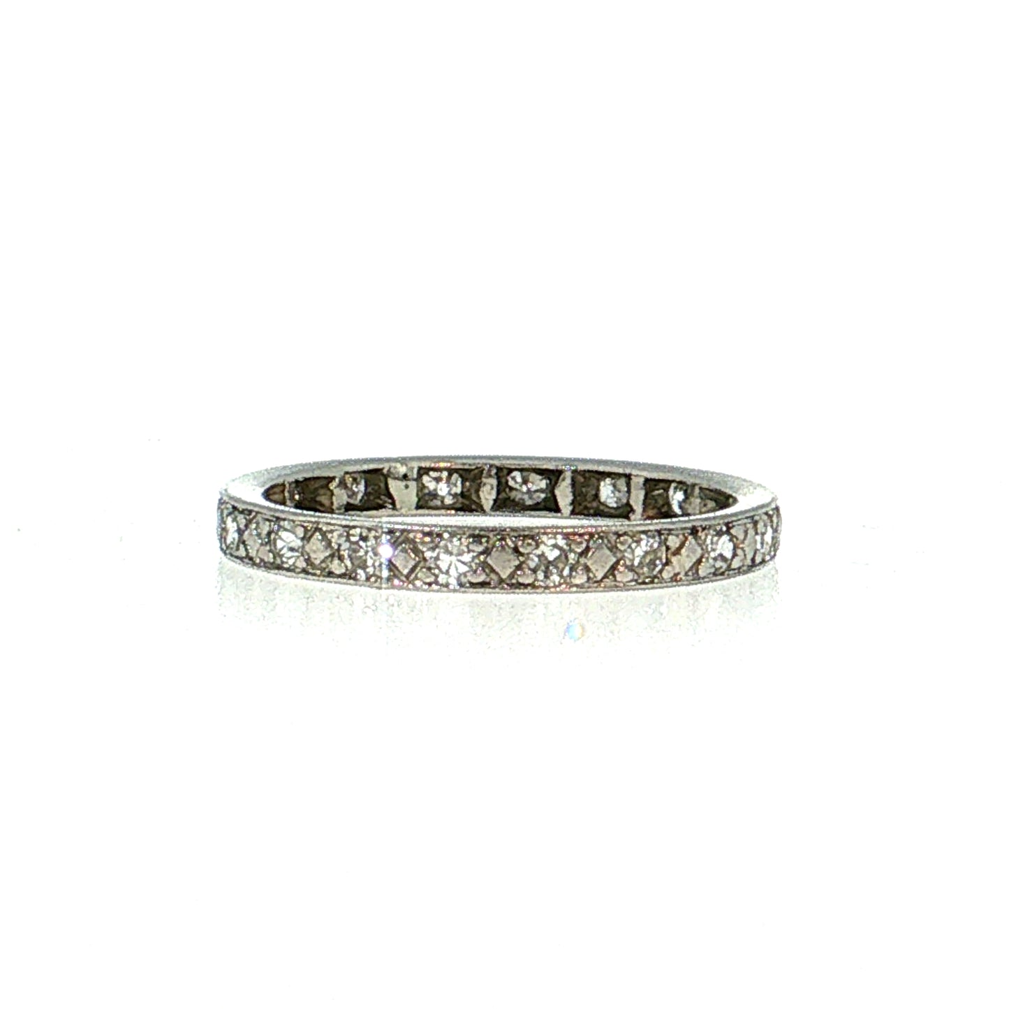 .27 Mid-Century Diamond Eternity Band Platinum
