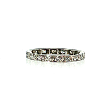 .27 Mid-Century Diamond Eternity Band Platinum