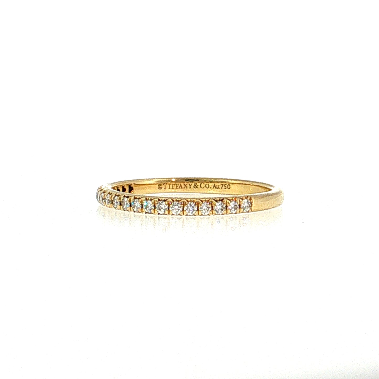 Diamond Half-Eternity Band 18k Yellow Gold