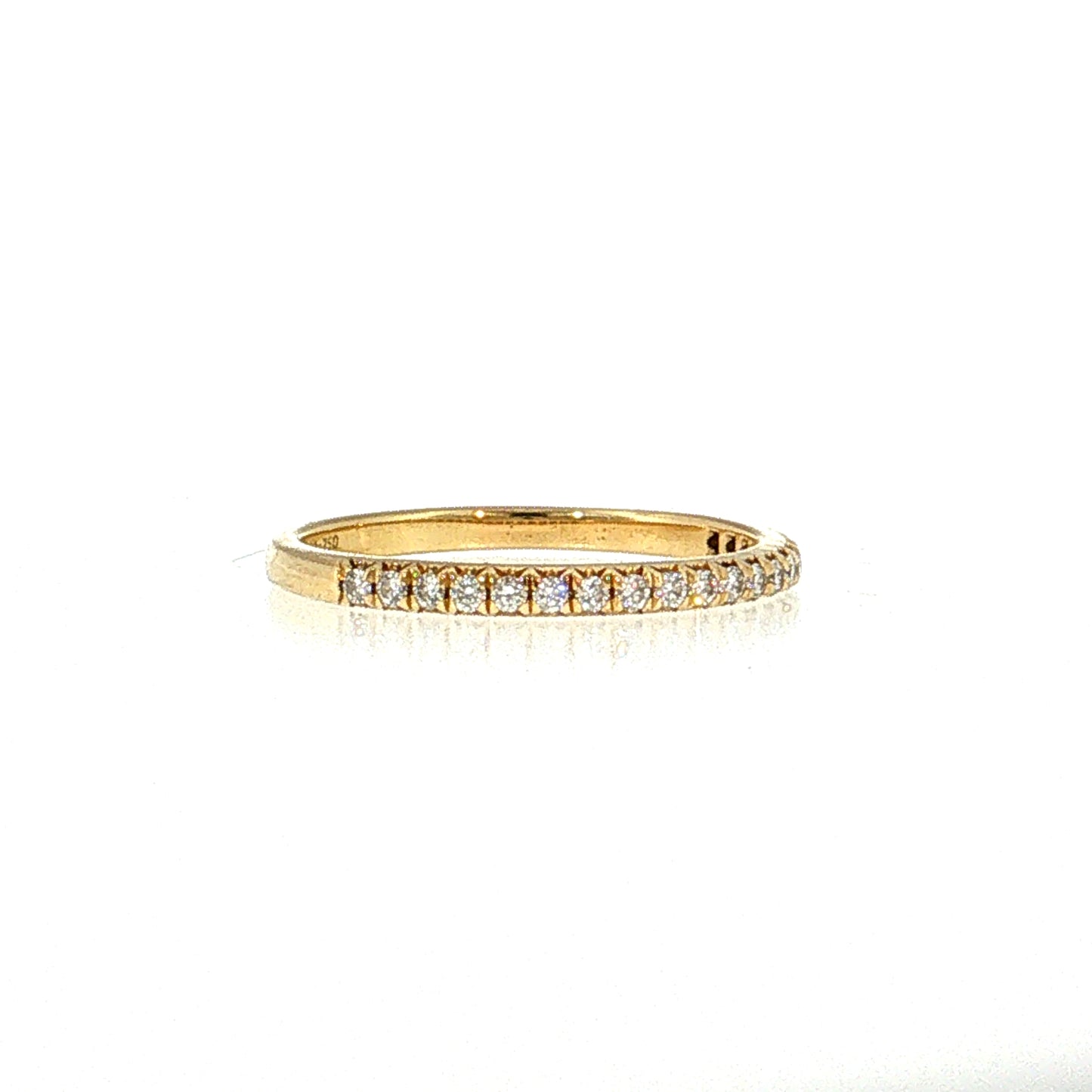 Diamond Half-Eternity Band 18k Yellow Gold