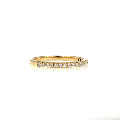 Diamond Half-Eternity Band 18k Yellow Gold