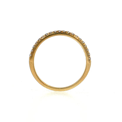 Diamond Half-Eternity Band 18k Yellow Gold