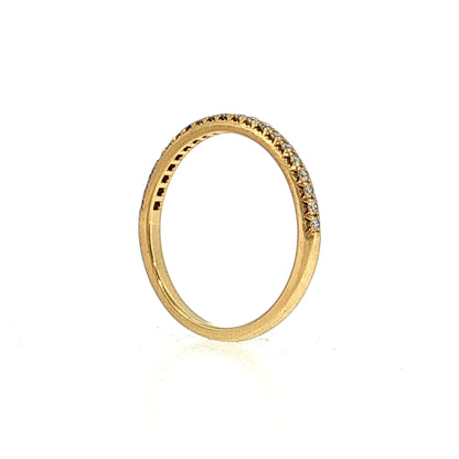 Diamond Half-Eternity Band 18k Yellow Gold