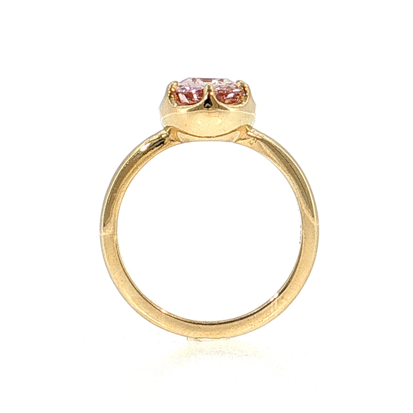 2.24 Oval Padparadscha Sapphire Solitaire Ring 14k