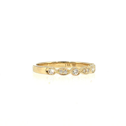 Diamond Stacking Band 14k Yellow Gold
