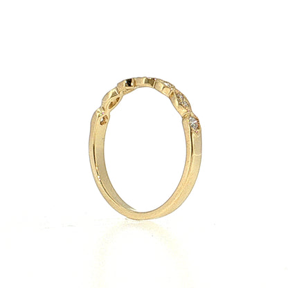 Diamond Stacking Band 14k Yellow Gold