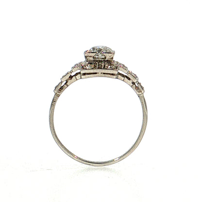 .52 Art Deco Diamond Engagement Ring Platinum