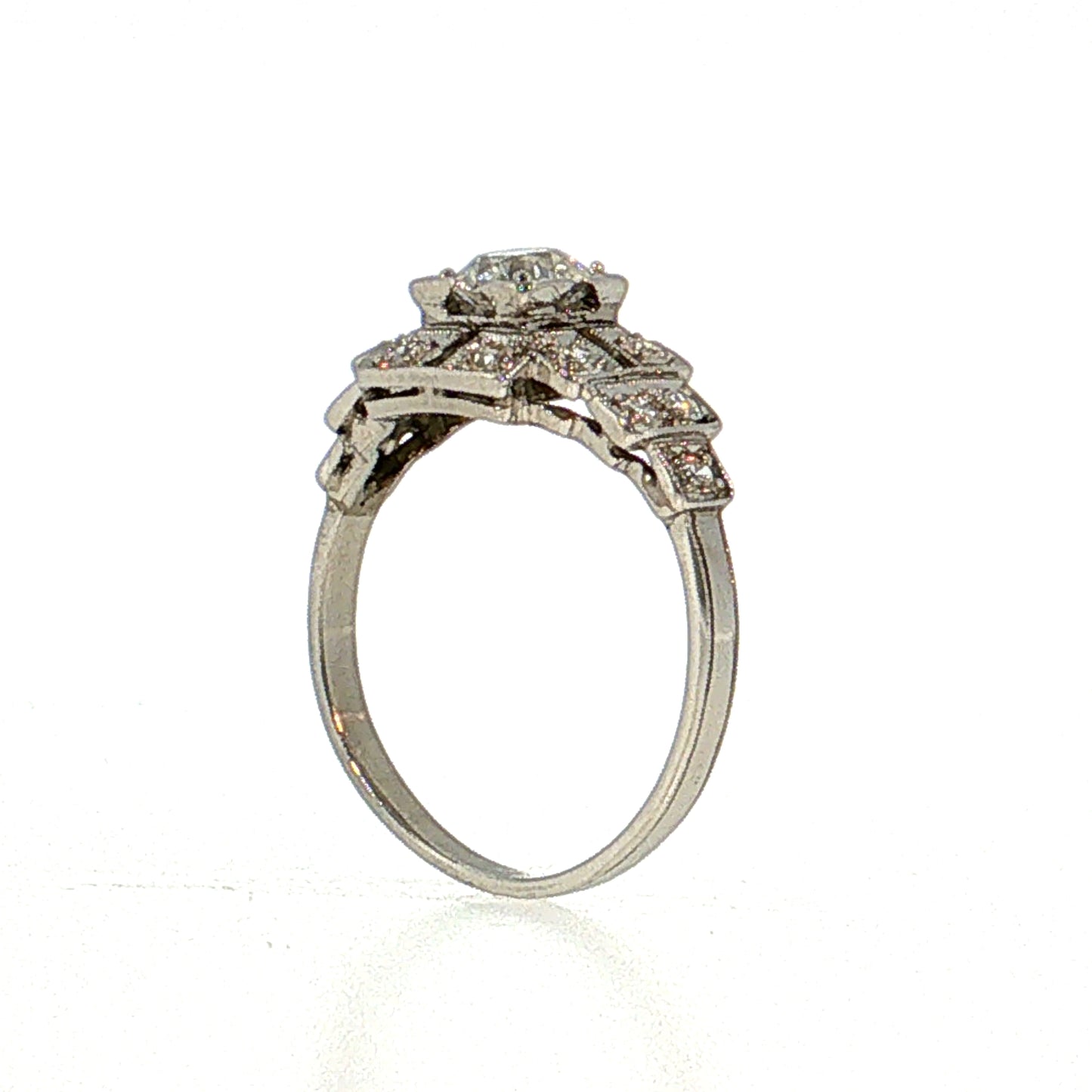 .52 Art Deco Diamond Engagement Ring Platinum