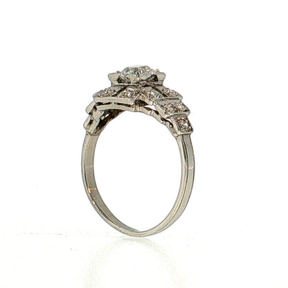 .52 Art Deco Diamond Engagement Ring Platinum