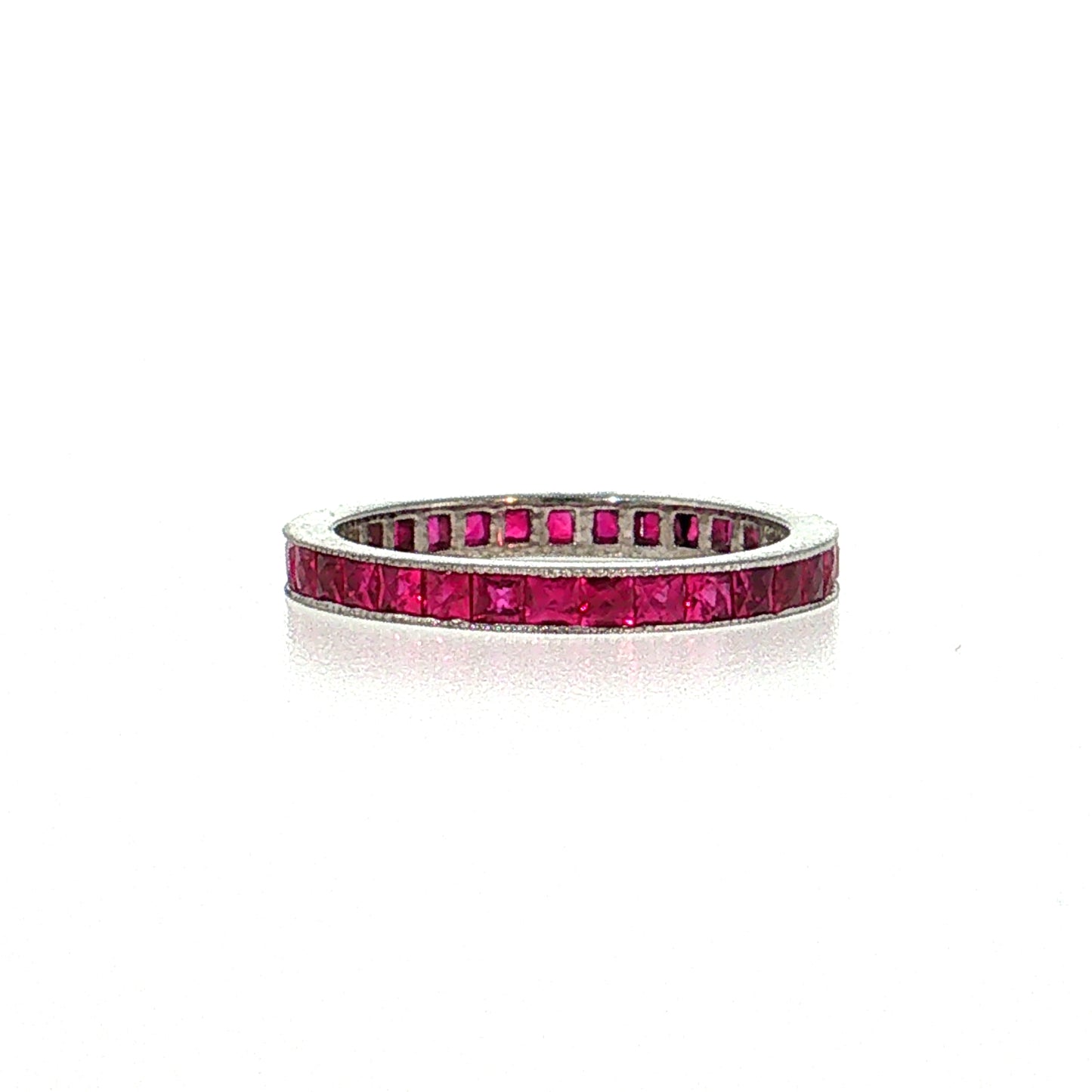 2.24 French Ruby Eternity Band Platinum