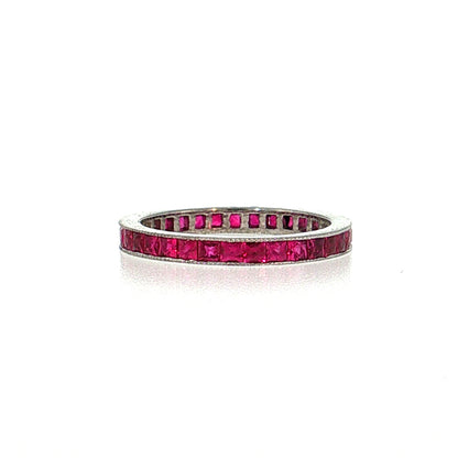 2.24 French Ruby Eternity Band Platinum