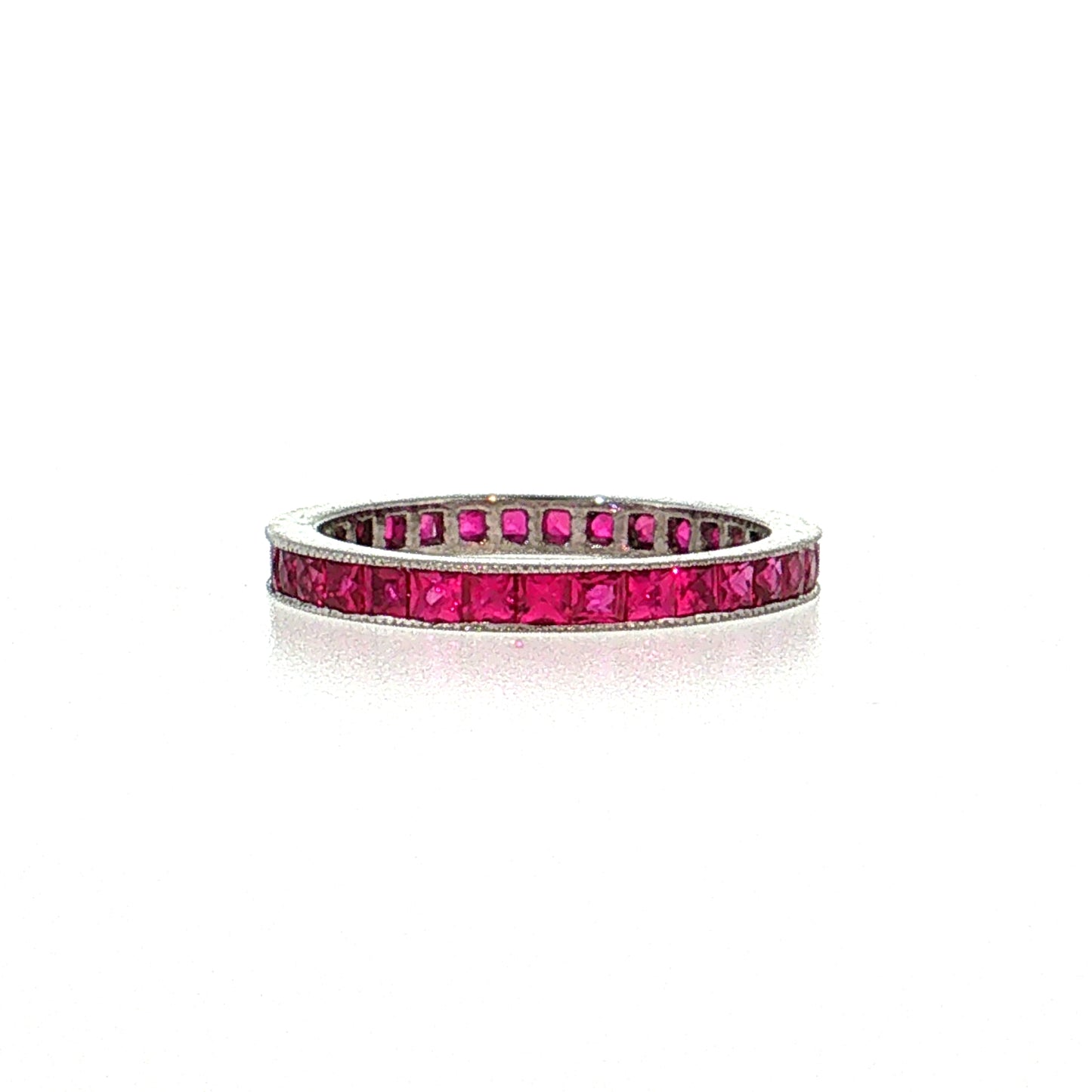 2.24 French Ruby Eternity Band Platinum