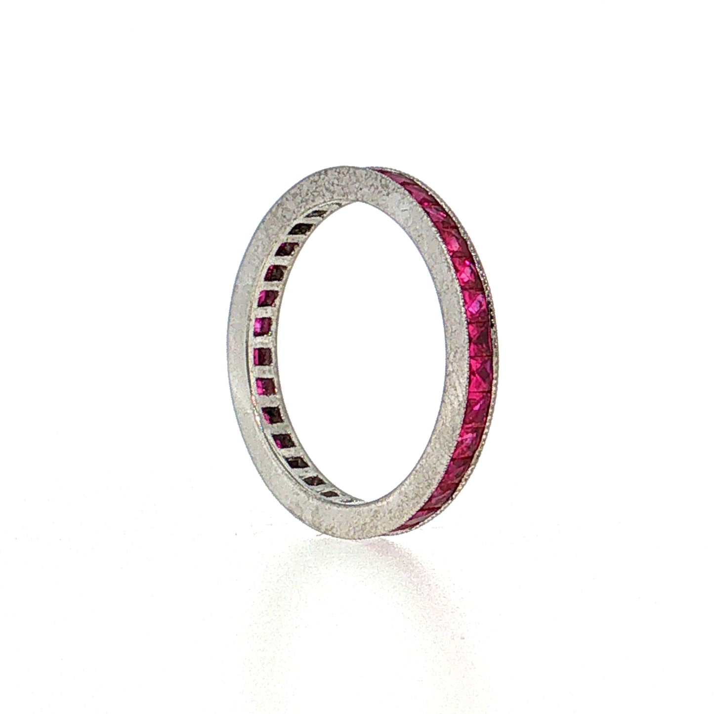 2.24 French Ruby Eternity Band Platinum