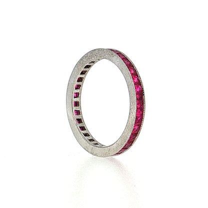 2.24 French Ruby Eternity Band Platinum