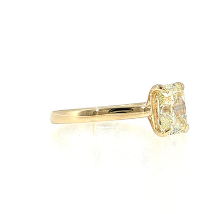 2.03 Old Mine Cushion Diamond Solitaire Ring 14k