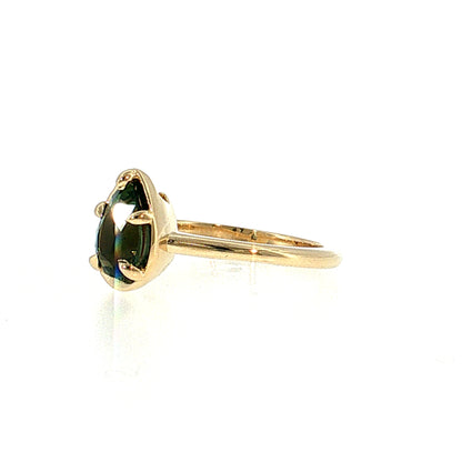 1.59 Pear Sapphire Solitaire Engagement Ring 14k