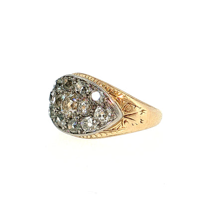 .39 Antique Art Deco Diamond Cocktail Ring 14k
