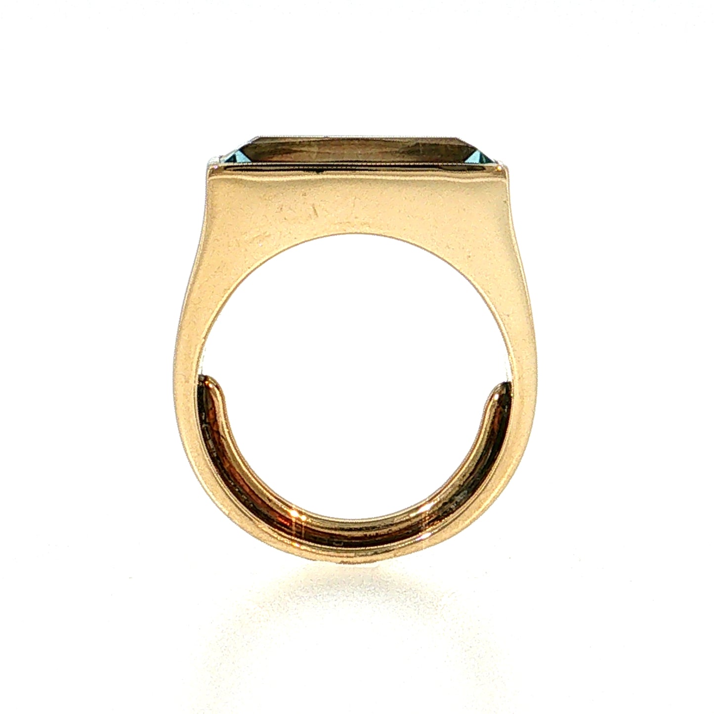 5.21 Aquamarine Emerald Cut Cocktail Ring 14k