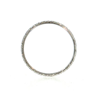 Antique Art Deco Orange Blossom Wedding Band 18k White Gold