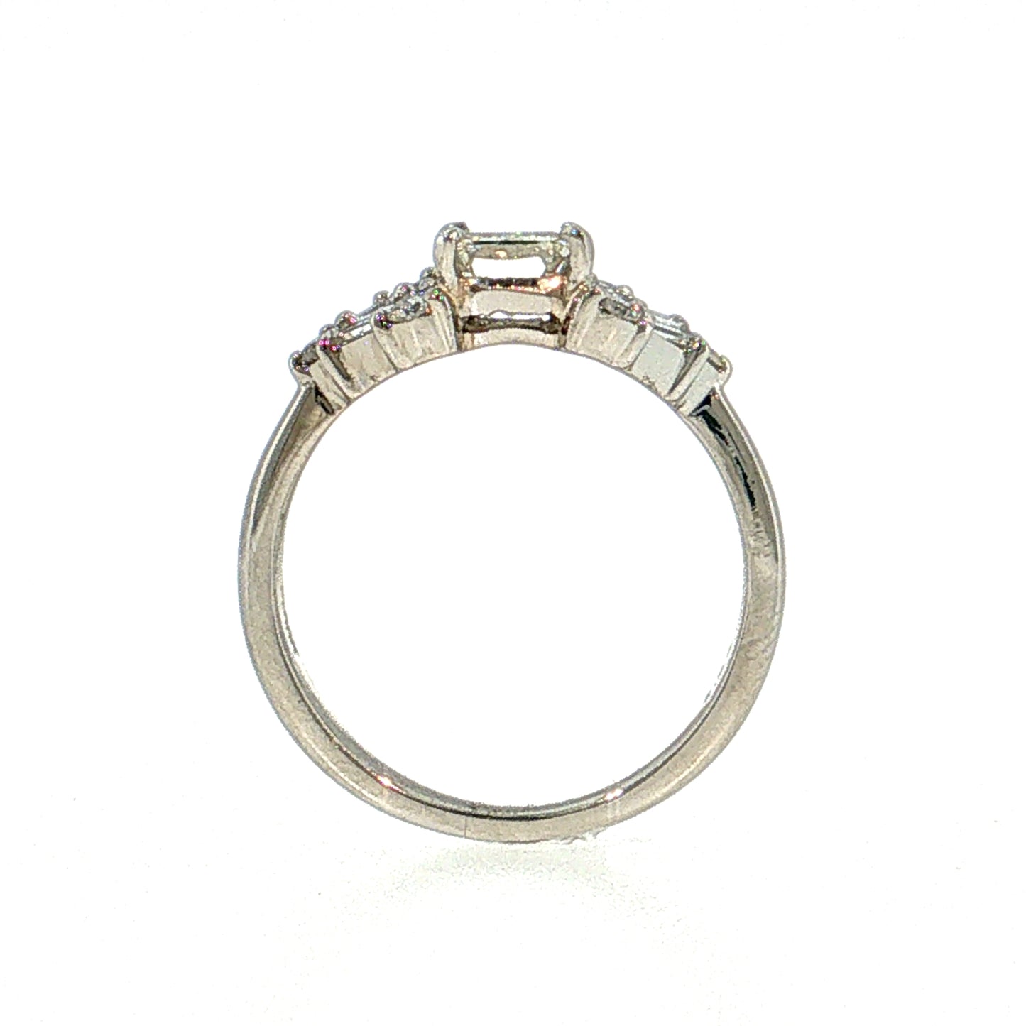 1.26 Emerald Cut Diamond Engagement Ring Platinum