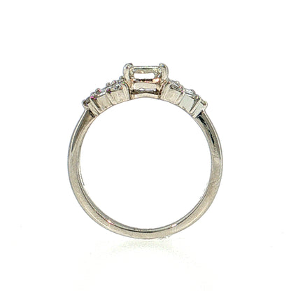 1.26 Emerald Cut Diamond Engagement Ring Platinum
