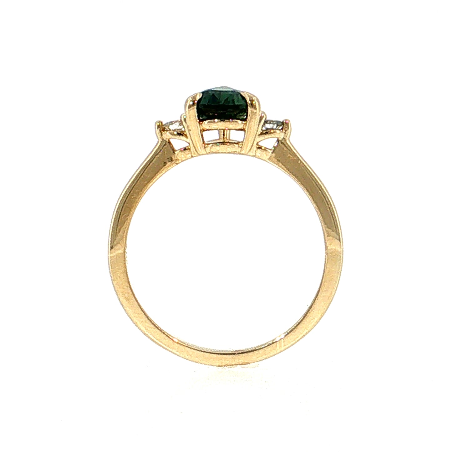1.52 Pear Sapphire Three Stone Engagement Ring 14k