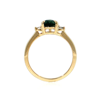 1.52 Pear Sapphire Three Stone Engagement Ring 14k