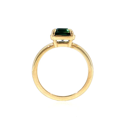 2.04 Asscher Sapphire Solitaire Engagement Ring 14k