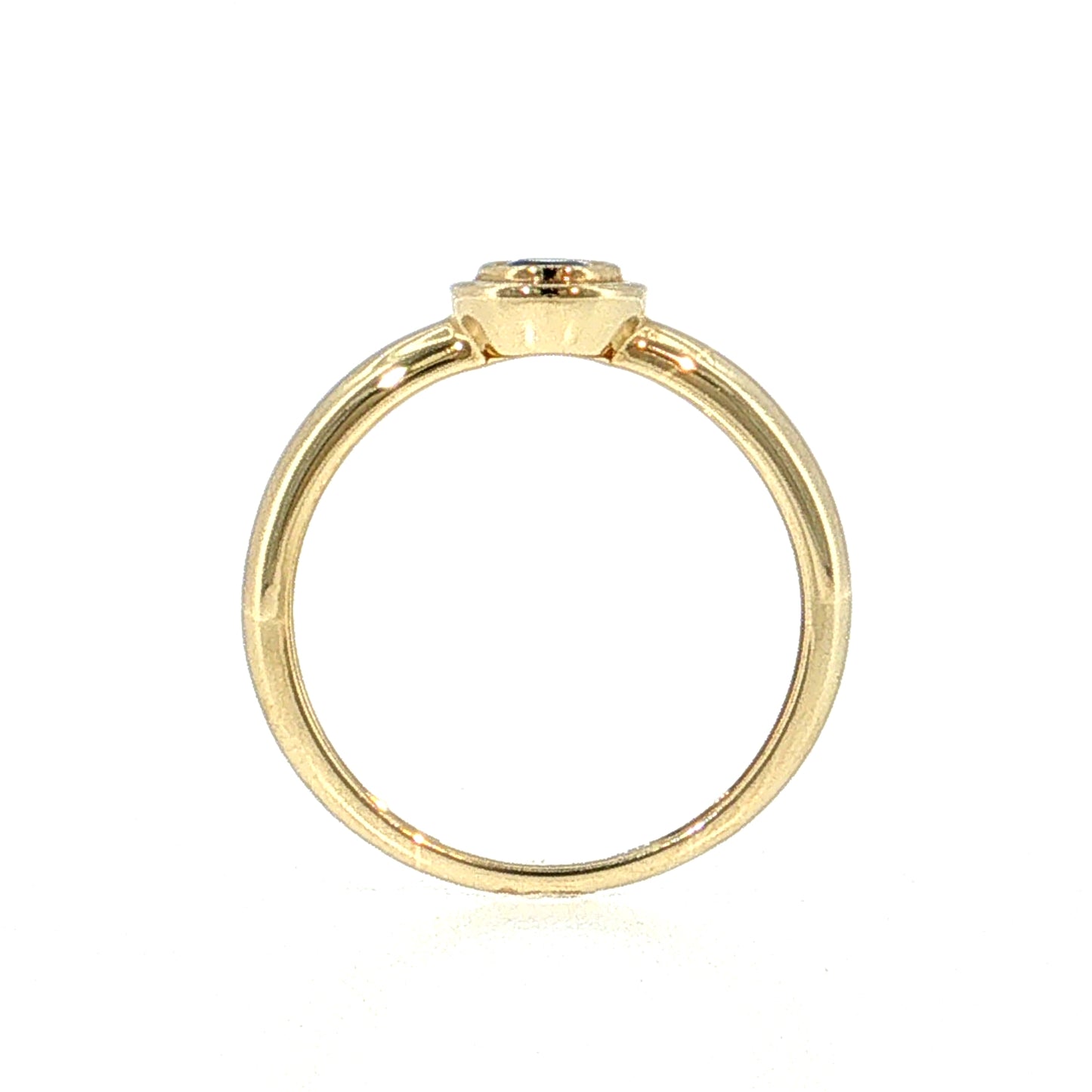 .45 Oval Blue Sapphire Solitaire Ring 14k