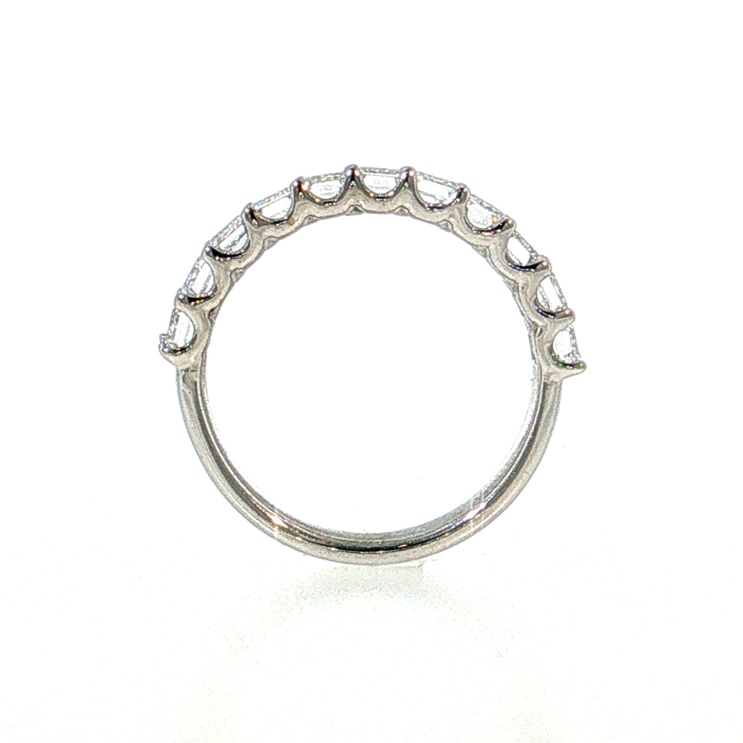 2.20 Baguette Diamond Half-Eternity Band 18k White Gold