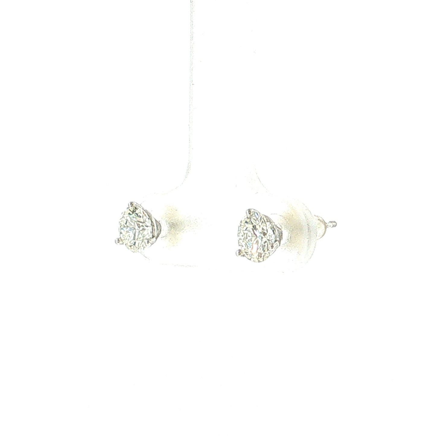 .99 Diamond Stud Earrings 14k White Gold