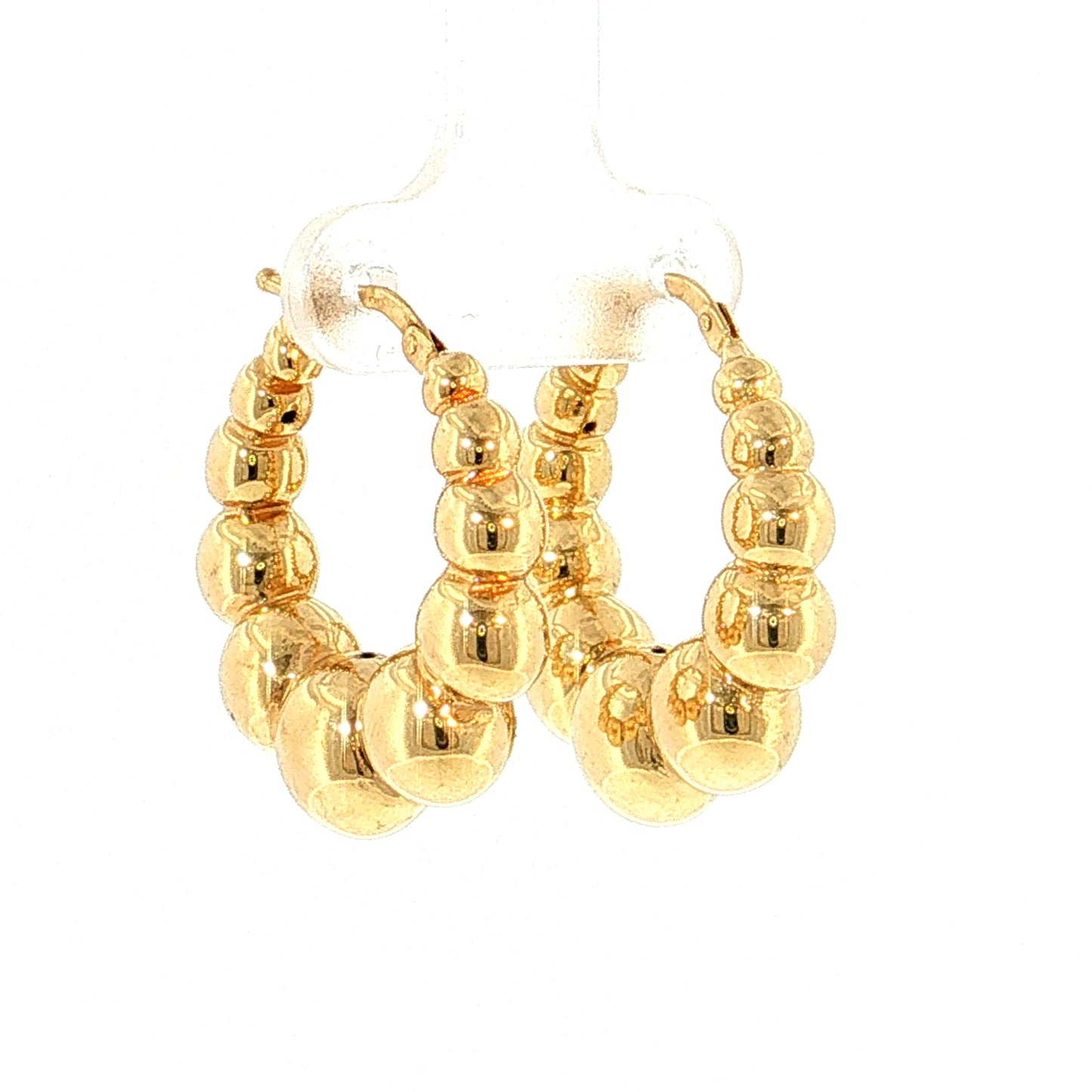 Bubble Hoop Earrings 14k Yellow Gold