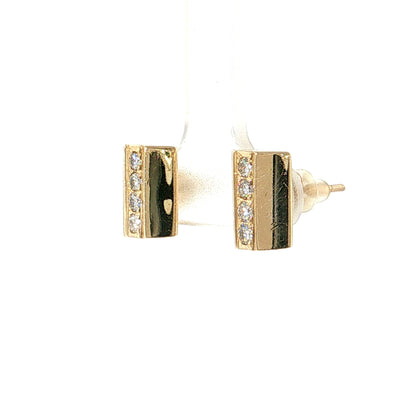.32 Geometric Diamond Stud Earrings 14k