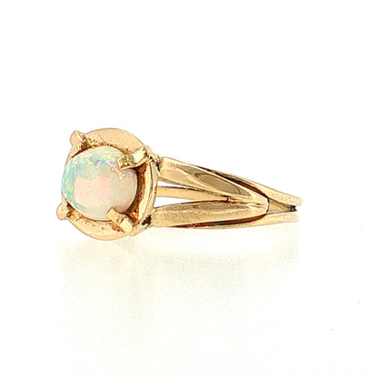 1.25 Opal Cocktail Ring 14k Yellow Gold