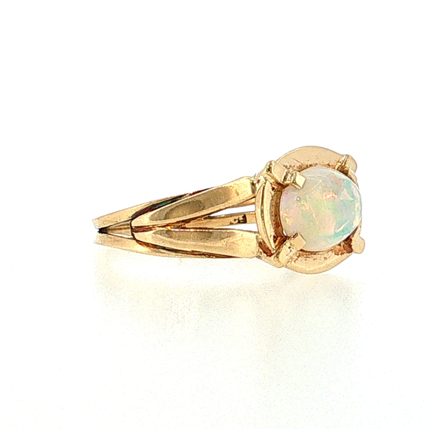 1.25 Opal Cocktail Ring 14k Yellow Gold