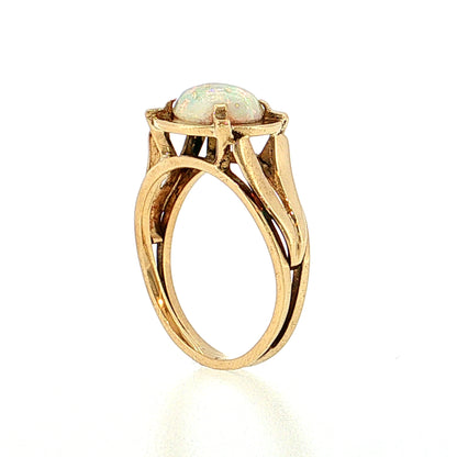 1.25 Opal Cocktail Ring 14k Yellow Gold